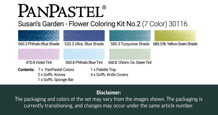 Panpastel Estuche de flores para colorear 2 Susan's Garden